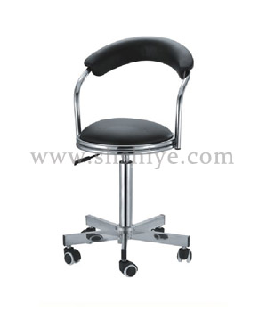 不銹鋼靠背皮面圓凳